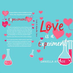 Create a book cover for the title 'Love is an Experiment' by author Daniella Ayoade