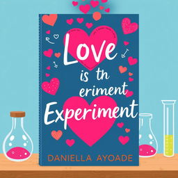 Create a book cover for the title 'Love is an Experiment' by author Daniella Ayoade