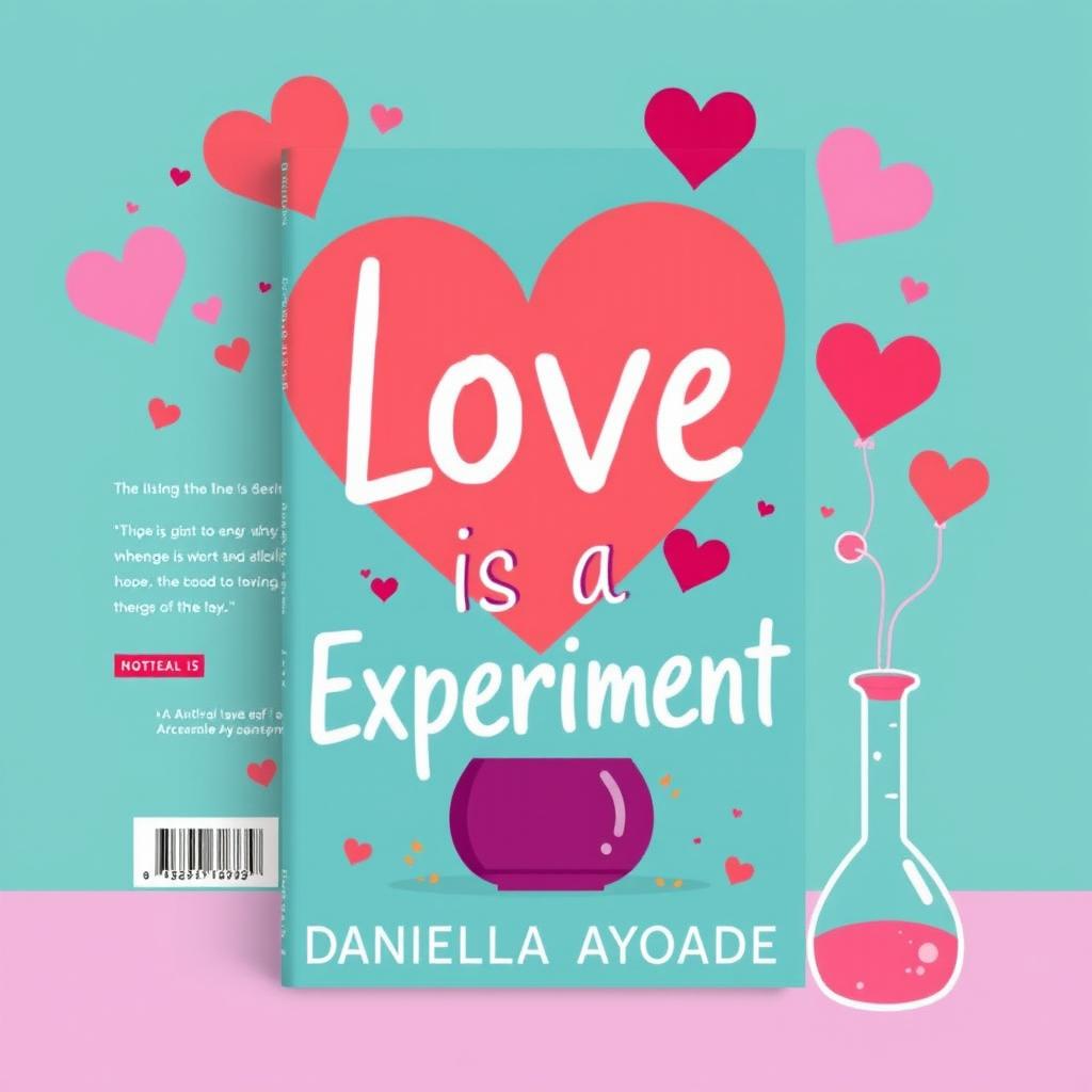 Create a book cover for the title 'Love is an Experiment' by author Daniella Ayoade