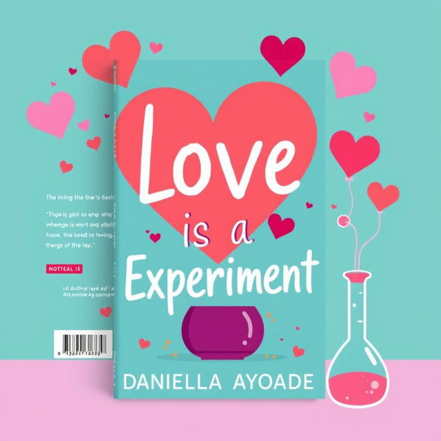 Create a book cover for the title 'Love is an Experiment' by author Daniella Ayoade