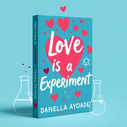 Design an aesthetic and eye-catching book cover for 'Love is an Experiment' by Daniella Ayoade