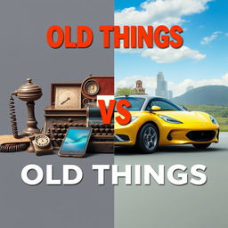 An artistic representation of old things versus new things