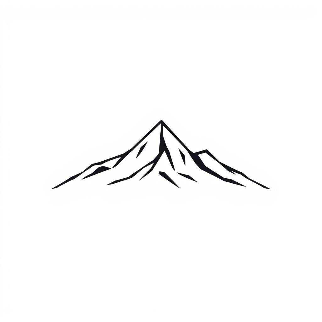 A simple and minimalist design of a mountain