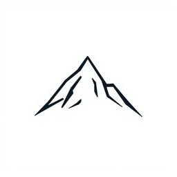 A simple and minimalist design of a mountain