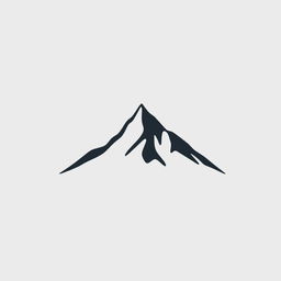 A simple and minimalist design of a mountain