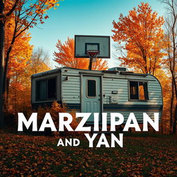 Create a movie poster for a film titled 'Marzipan and Ryan' set in autumn