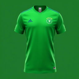 A green soccer jersey with a simple yet elegant design