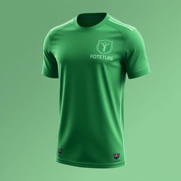 A green soccer jersey with a simple yet elegant design