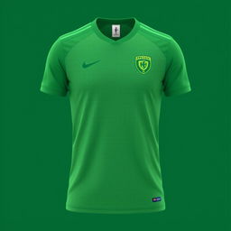 A green soccer jersey with a simple yet elegant design