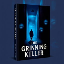 Create a book cover featuring a blue-toned alleyway with the silhouette of a detective walking away