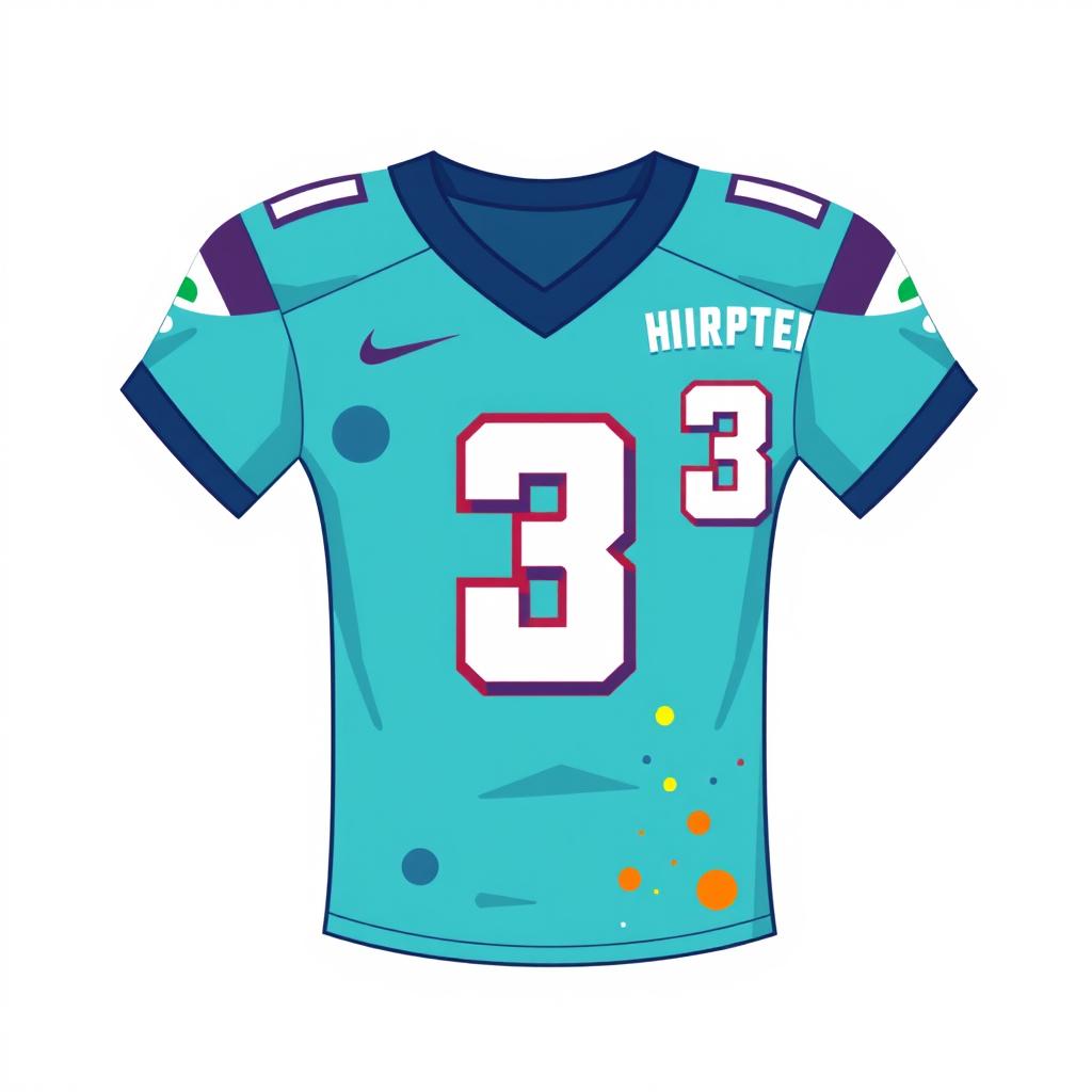 Create a football jersey design for a 3rd birthday celebration