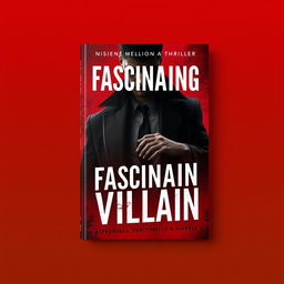 A captivating book cover titled 'Fascinating Villain' with a red background