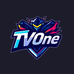 Create a vibrant and dynamic e-sport logo for a team named 'TVOne'