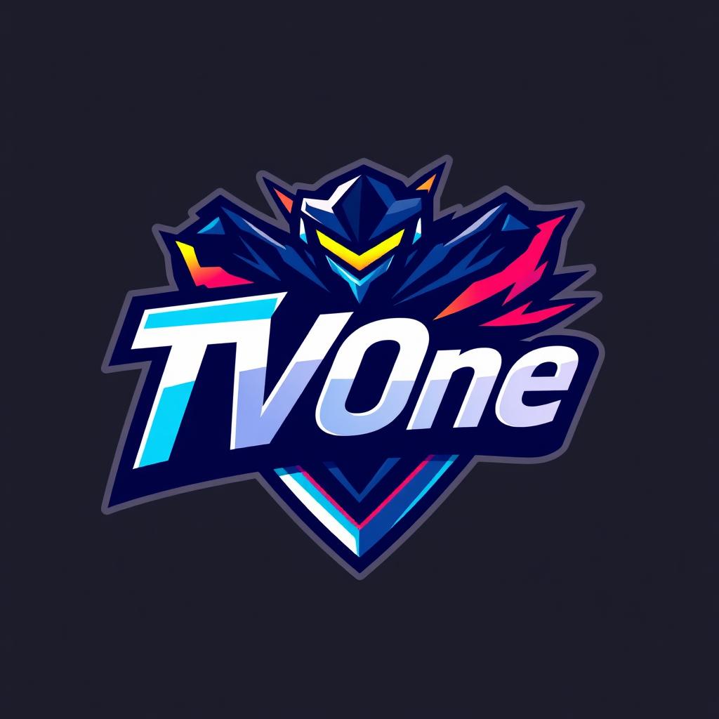 Create a vibrant and dynamic e-sport logo for a team named 'TVOne'