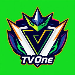 Create a vibrant and dynamic e-sport logo for a team named 'TVOne'