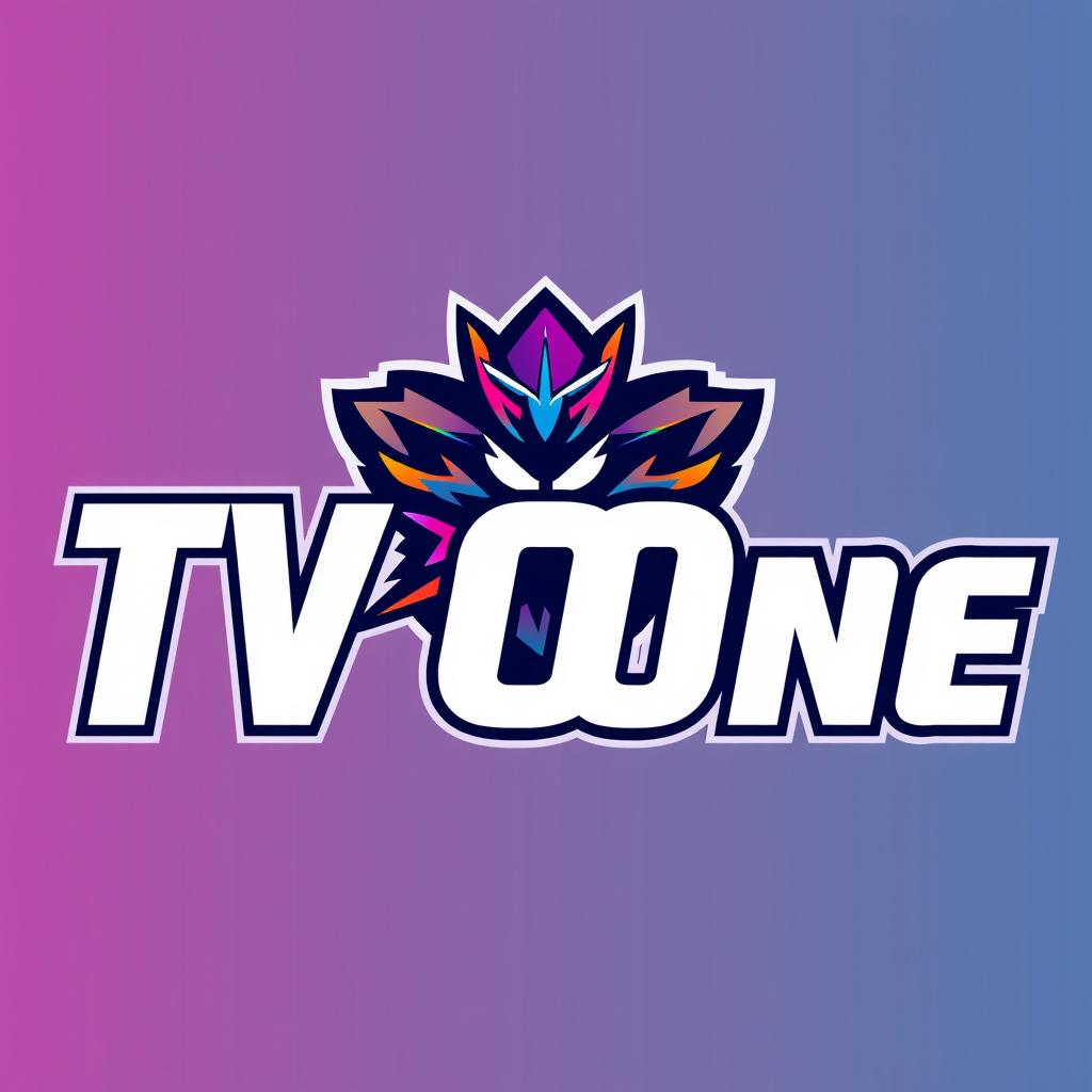 Create a vibrant and dynamic e-sport logo for a team named 'TVOne'