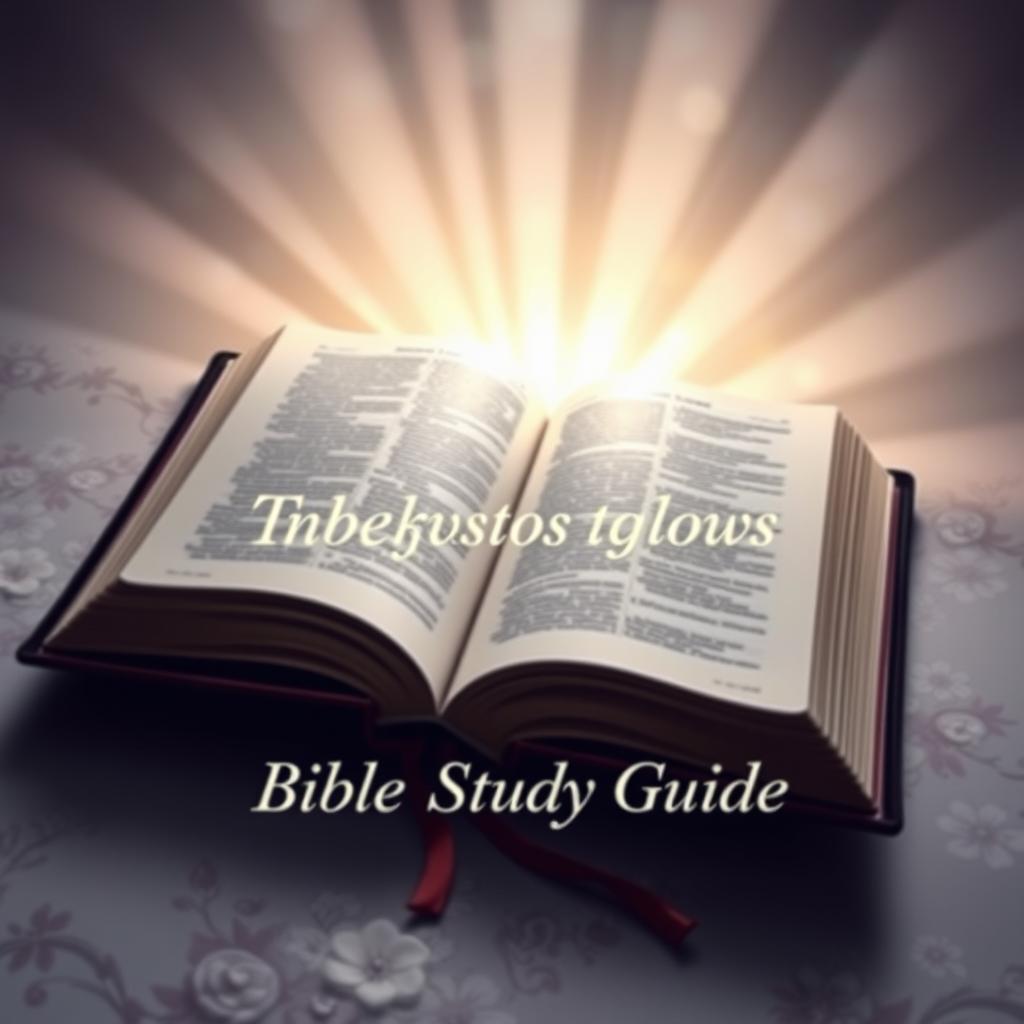 A detailed and elegant book cover for a Bible study guide