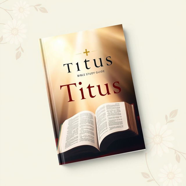 A detailed and elegant book cover for a Bible study guide on the Book of Titus