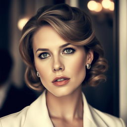 A tasteful and artistic portrait of Scarlett Johansson, focusing on her elegance and beauty