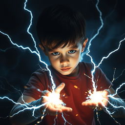 A boy with the power of electricity battling against darkness