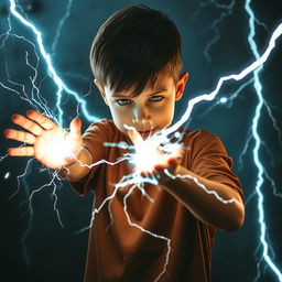 A boy with the power of electricity battling against darkness