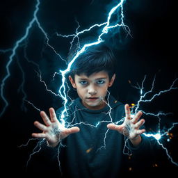 A boy with the power of electricity battling against darkness