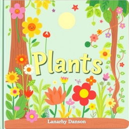 A vibrant and colorful children's book cover featuring a variety of plants