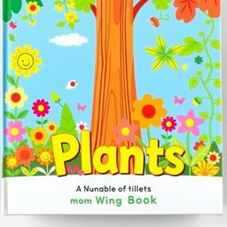 A vibrant and colorful children's book cover featuring a variety of plants