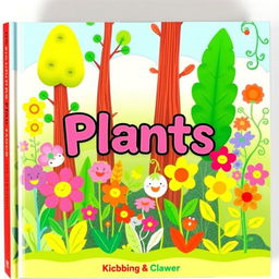 A vibrant and colorful children's book cover featuring a variety of plants