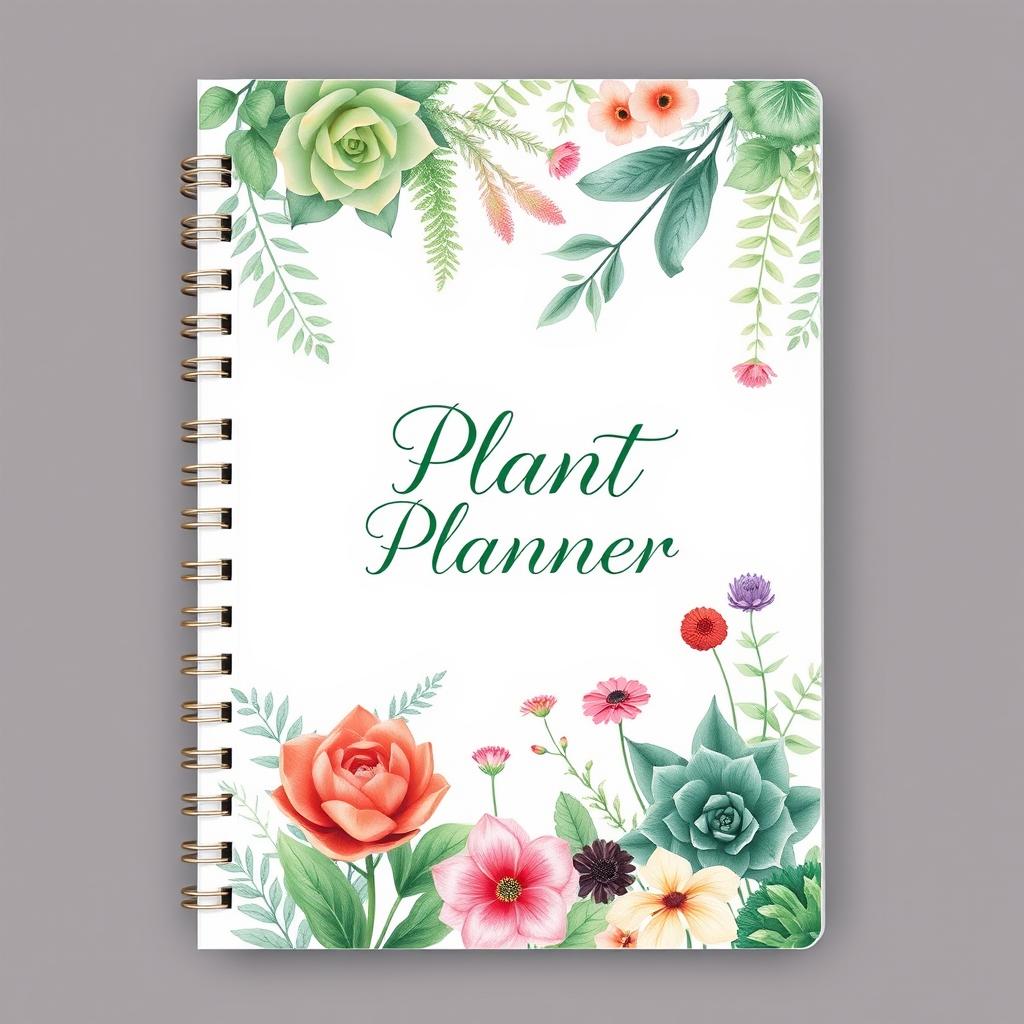 A stylish and elegant cover for a plant planner