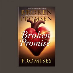 Create a book cover for a novel titled 'Broken Promises' that is more appealing and less dark