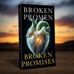 Create a book cover for a novel titled 'Broken Promises' that is more appealing and less dark