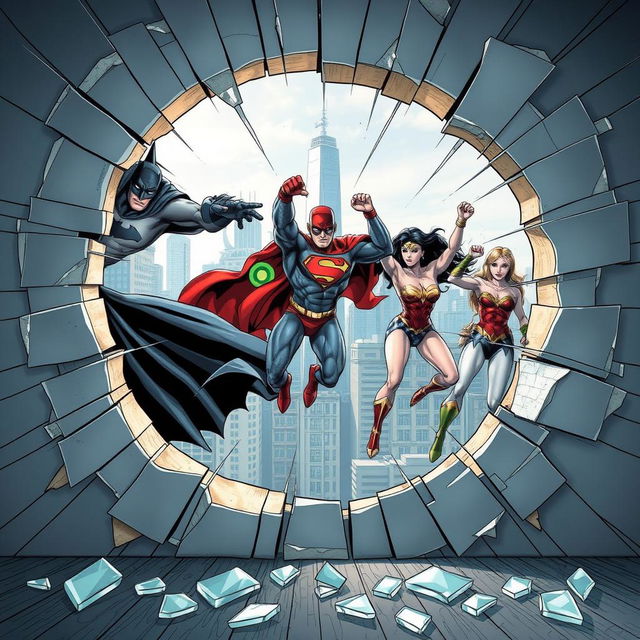 Create a detailed cracked glass hole with intricate thin lines and subtle shades of color, giving off a sense of depth and dimension