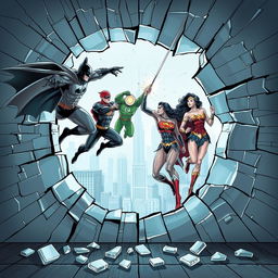 Create a detailed cracked glass hole with intricate thin lines and subtle shades of color, giving off a sense of depth and dimension