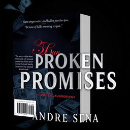 Create a book cover for a novel titled 'Broken Promises' by André Sena