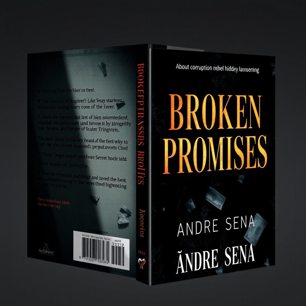 Create a book cover for a novel titled 'Broken Promises' by André Sena