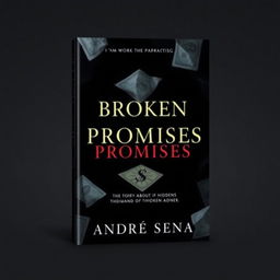 Create a book cover for a novel titled 'Broken Promises' by André Sena