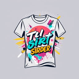 A stylish t-shirt design featuring a creative and modern graphic