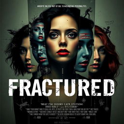 Create an indie film poster for a movie titled 'FRACTURED'