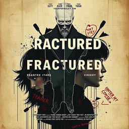 Create an indie film poster for a movie titled 'FRACTURED'