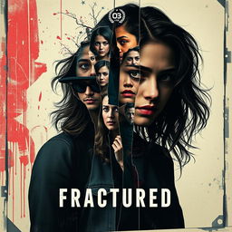 Create an indie film poster for a movie titled 'FRACTURED'