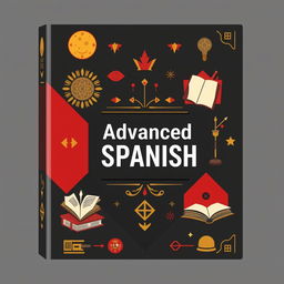 A masculine design for an advanced Spanish binder cover for a high school class