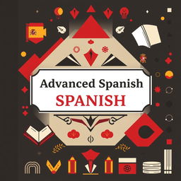 A masculine design for an advanced Spanish binder cover for a high school class