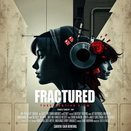 Create an indie film poster for a movie titled 'FRACTURED'