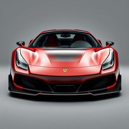 A sleek and stylish bodykit designed for a Ferrari F8, featuring carbon fiber components