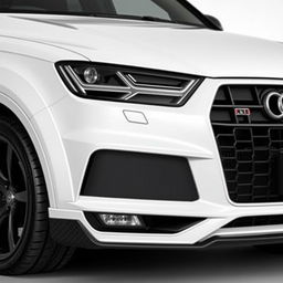 An Audi Q7 equipped with an aggressive bodykit made entirely of carbon fiber