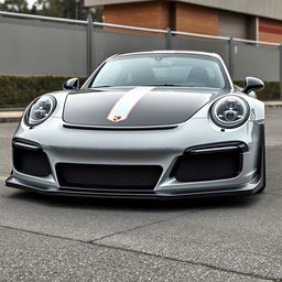 A Porsche 991 equipped with a Mansory-style aggressive bodykit made entirely of carbon fiber