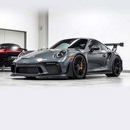 A Porsche 991 equipped with a Mansory-style aggressive bodykit made entirely of carbon fiber