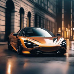 A detailed image of a McLaren 720S with an aggressive carbon fiber bodykit