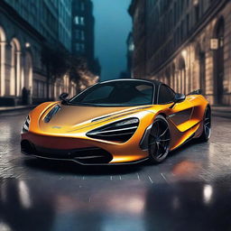 A detailed image of a McLaren 720S with an aggressive carbon fiber bodykit